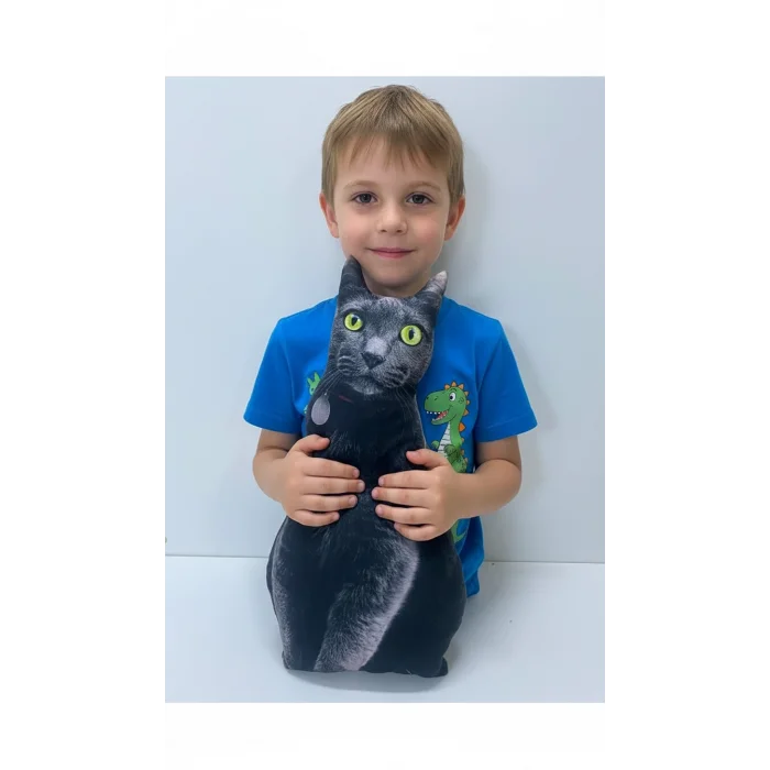 Ege Kedisi 3D Dijital Yastık – Lüks Konforlu Ev Dekoru