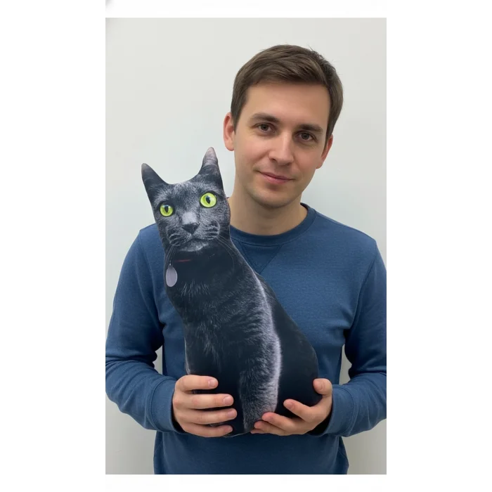 Ege Kedisi 3D Dijital Yastık – Lüks Konforlu Ev Dekoru