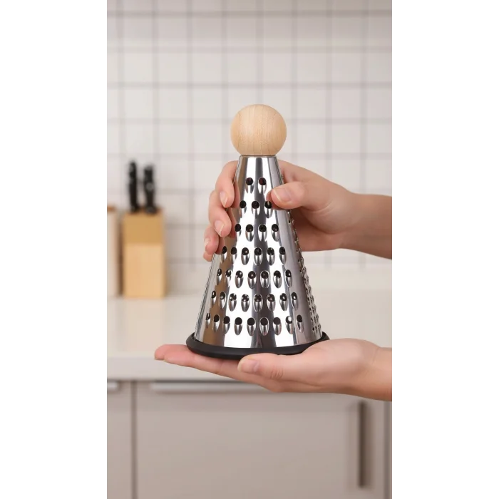 Premium Konik Top Rende – Büyük Boy Paslanmaz Çelik 13cm-25 cm