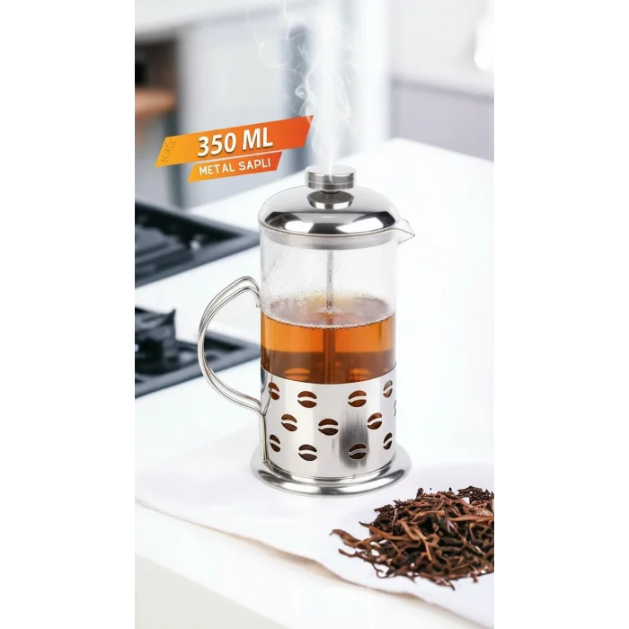French Press - Filtre Kahve Ve Bitki Çayı Demliği 350 ml