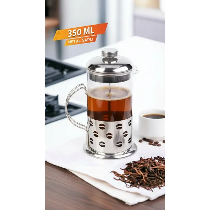 French Press - Filtre Kahve Ve Bitki Çayı Demliği 350 ml 2-adet