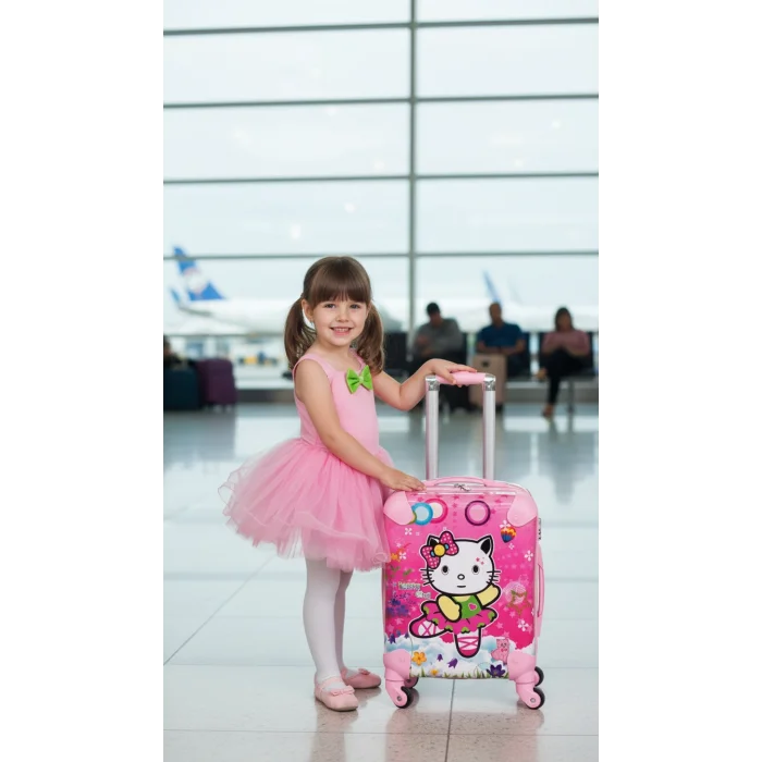 Luxe Pembe 2 Tekerlekli Kız Çocuk Valizi – ABS Şıklık