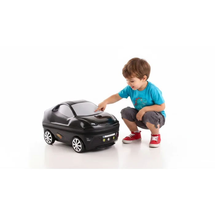 Lüks ve Dayanıklı Siyah Çocuk Unisex Valizi 1054208861536