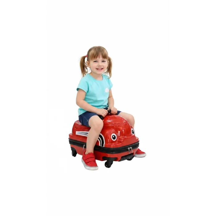 LuxKid ABS Sürülebilir Çocuk Valizi Kırmızı