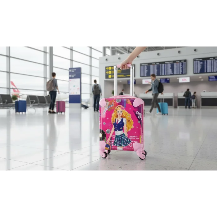 LuxeAmber Pembe ABS Kız Çocuk Valizi