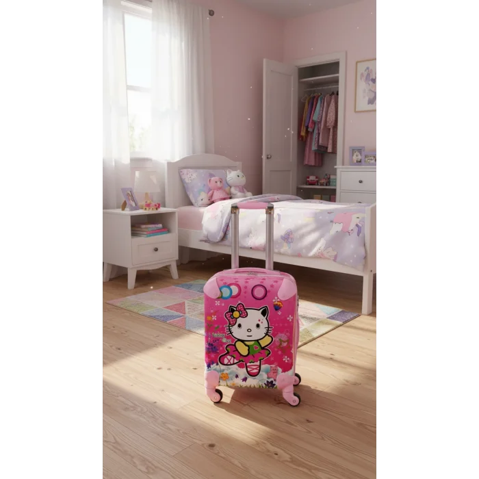 Pembe Lüks Çocuk Kabin Valizi