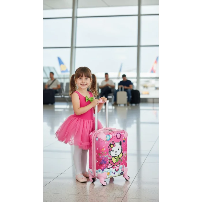Pembe Lüks Çocuk Kabin Valizi