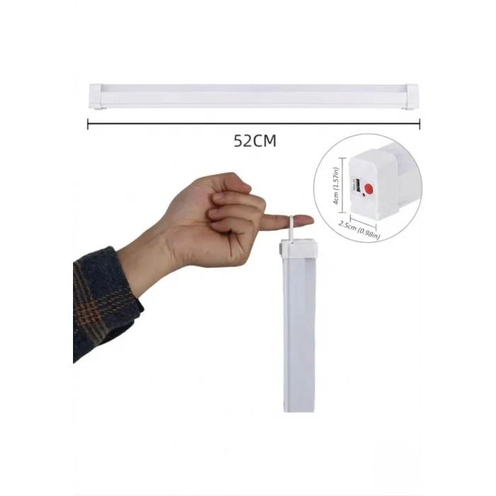 USB Şarjlı 3 Modlu Mıknatıslı otel-yurt-ev-kamp Feneri LED Şarjlı Işıldak 15 W 52 cm