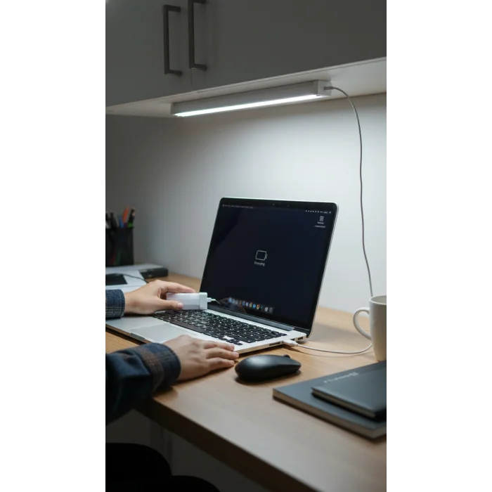 USB Şarjlı 3 Modlu Mıknatıslı otel-yurt-ev-kamp Feneri LED Şarjlı Işıldak 15 W 52 cm