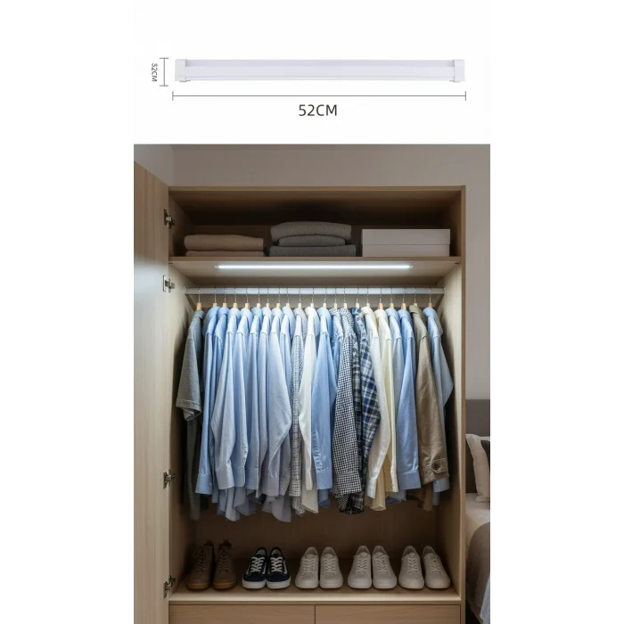 USB Şarjlı 3 Modlu Mıknatıslı otel-yurt-ev-kamp Feneri LED Şarjlı Işıldak 15 W 52 cm