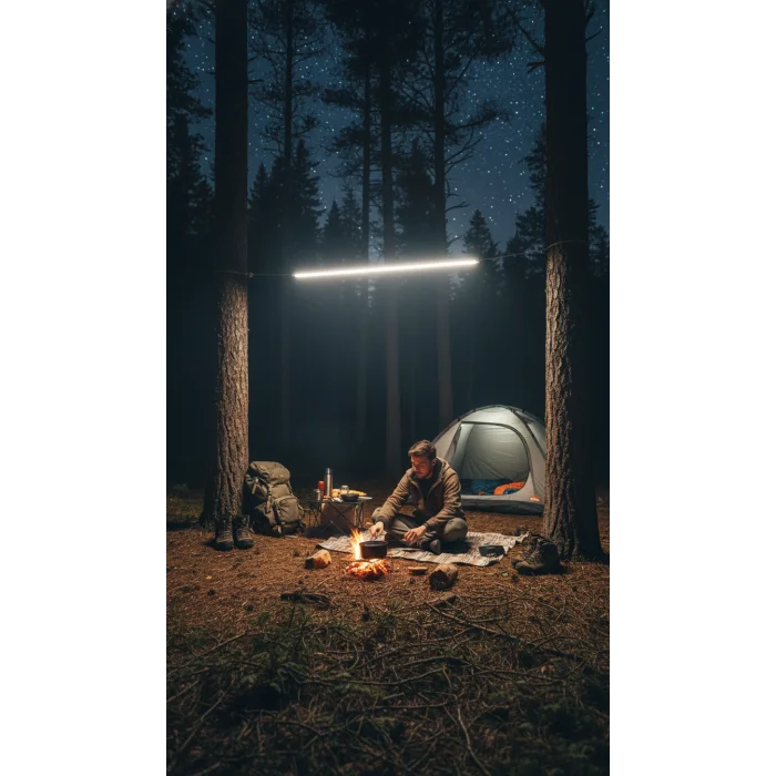 USB Şarjlı 3 Modlu Mıknatıslı otel-yurt-ev-kamp Feneri LED Şarjlı Işıldak 15 W 52 cm