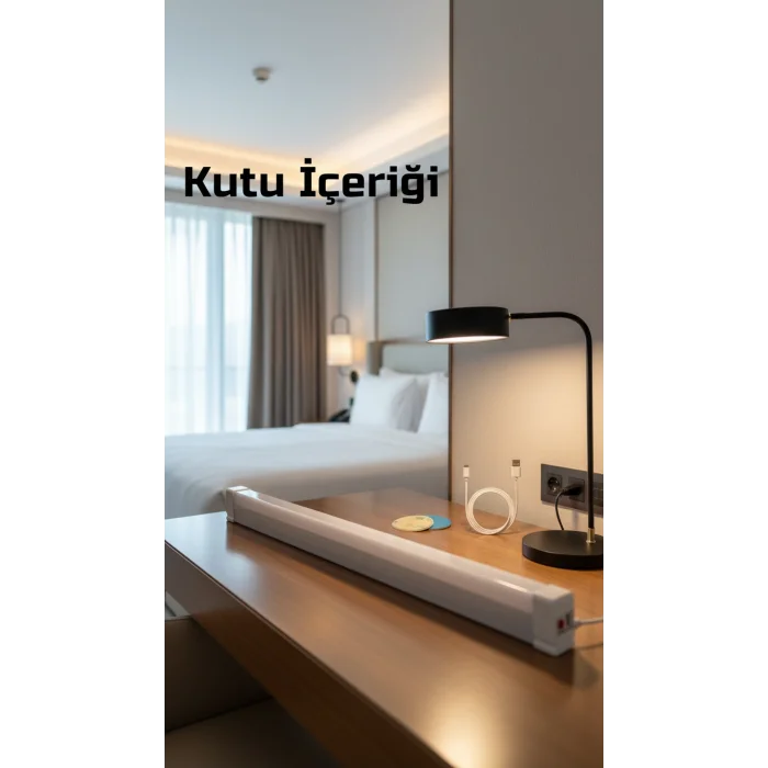 USB Şarjlı 3 Modlu Mıknatıslı otel-yurt-ev-kamp Feneri LED Şarjlı Işıldak 15 W 52 cm