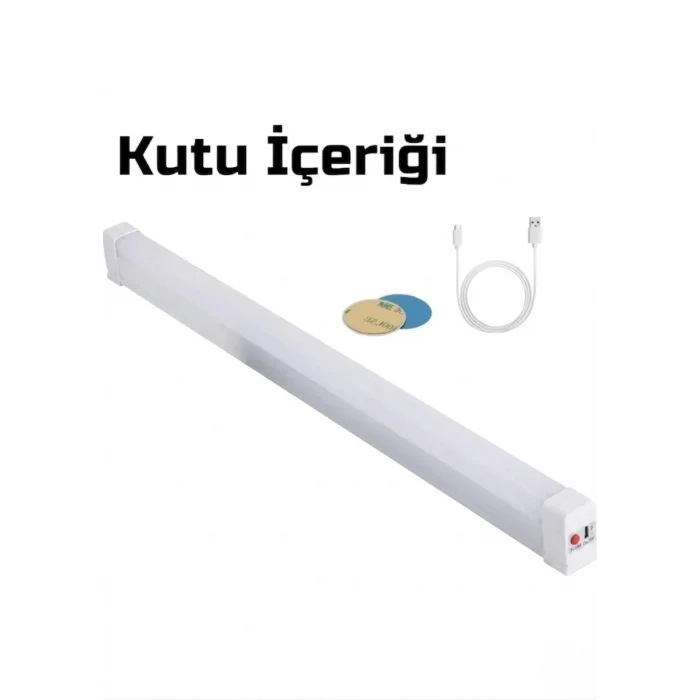 USB Şarjlı 3 Modlu Mıknatıslı otel-yurt-ev-kamp Feneri LED Şarjlı Işıldak 10 W 32 cm