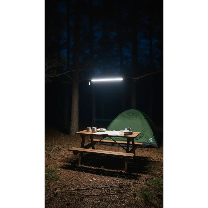 USB Şarjlı 3 Modlu Mıknatıslı otel-yurt-ev-kamp Feneri LED Şarjlı Işıldak 10 W 32 cm