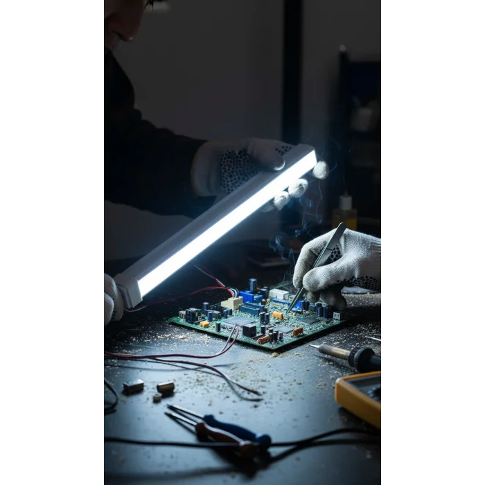 USB Şarjlı 3 Modlu Mıknatıslı otel-yurt-ev-kamp Feneri LED Şarjlı Işıldak 10 W 32 cm