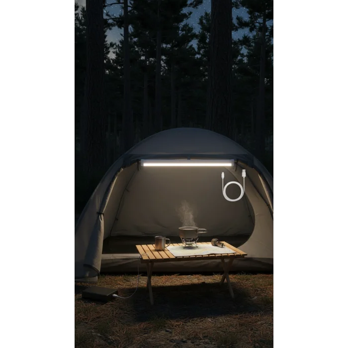 USB Şarjlı 3 Modlu Mıknatıslı otel-yurt-ev-kamp Feneri LED Şarjlı Işıldak 10 W 32 cm