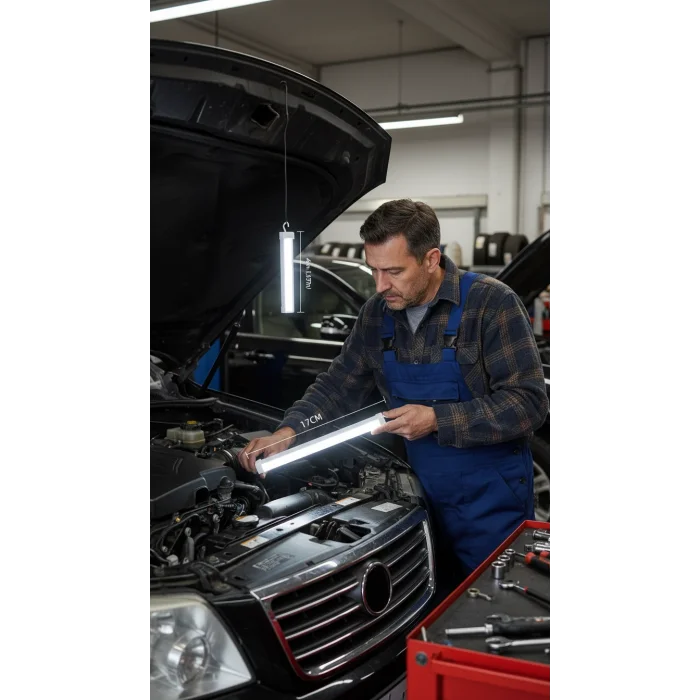 USB Şarjlı 3 Modlu Mıknatıslı otel-yurt-ev-kamp Feneri LED Şarjlı Işıldak 5 W 17cm