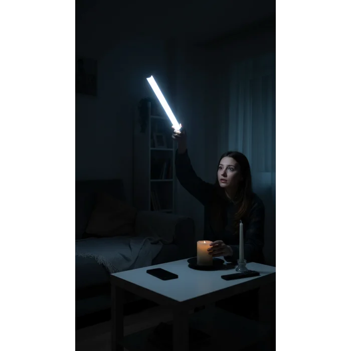 USB Şarjlı 3 Modlu Mıknatıslı otel-yurt-ev-kamp Feneri LED Şarjlı Işıldak 5 W 17cm