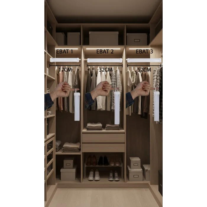 USB Şarjlı 3 Modlu Mıknatıslı otel-yurt-ev-kamp Feneri LED Şarjlı Işıldak 3-Adet