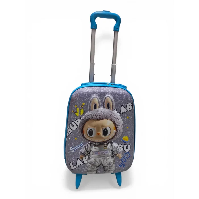 Erkek Çocuk Mavi Kabin Boy Çekçekli Valiz