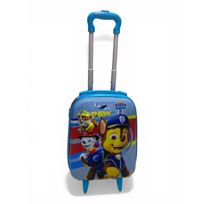 Mavi Çocuk Valizi - Çekçekli ve Tekerlekli Bavul