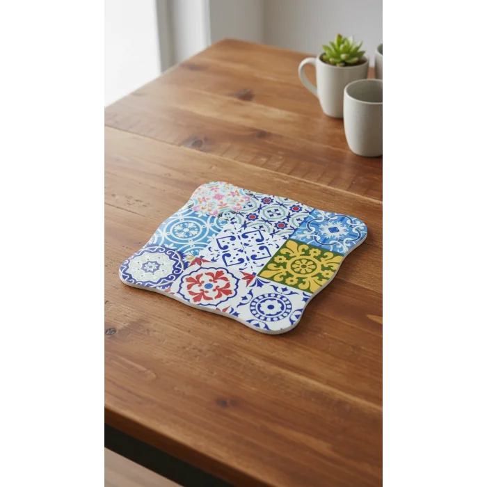 Nishev Bambu Mandala Otantik Nihale – Lüks Doğal Bambu Masa Üstü Koruyucu