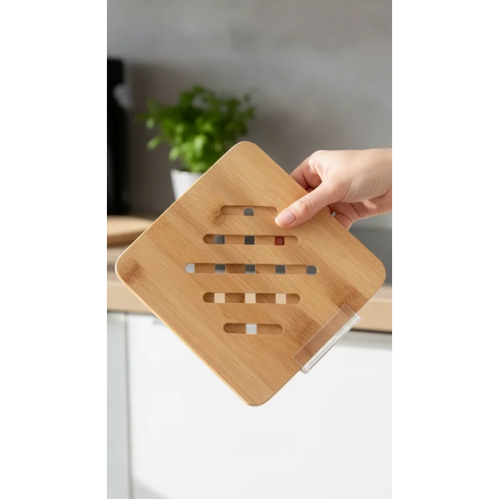 Bambu Lüx Kare Nihaleler – 2li Şık ve Isıya Dayanıklı Çift