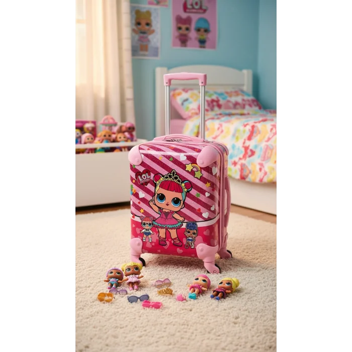 Çok Renkli Çocuk Kabin Boy Valiz Seti – Dayanıklı, Hafif ve Eğlenceli Tasarım