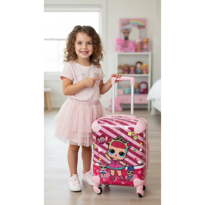 Çok Renkli Çocuk Kabin Boy Valiz Seti – Dayanıklı, Hafif ve Eğlenceli Tasarım