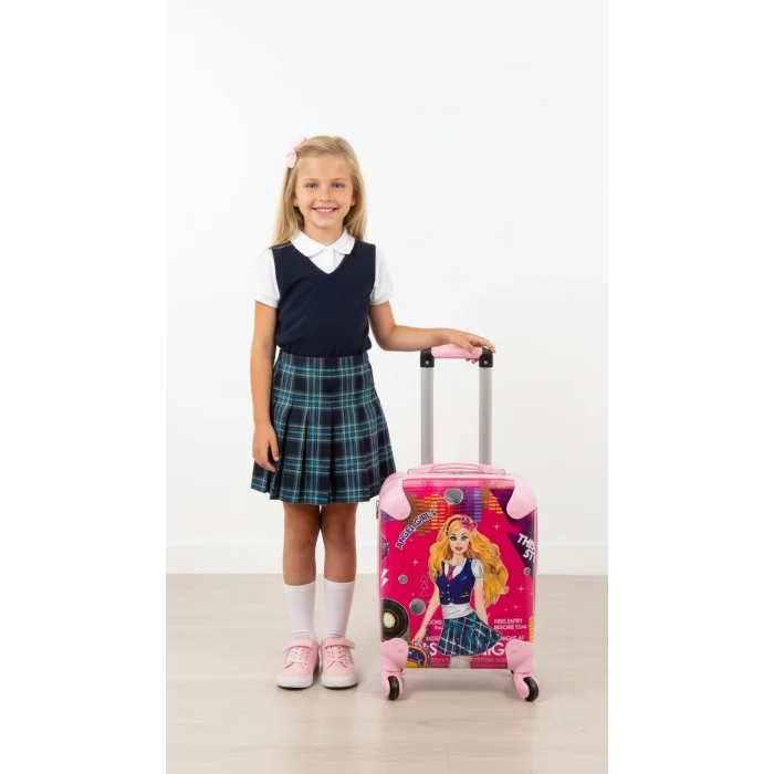 Angel Gırls Pembe Kids Luxe Valiz