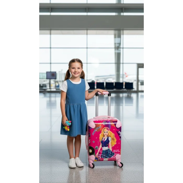 Angel Gırls Pembe Kids Luxe Valiz