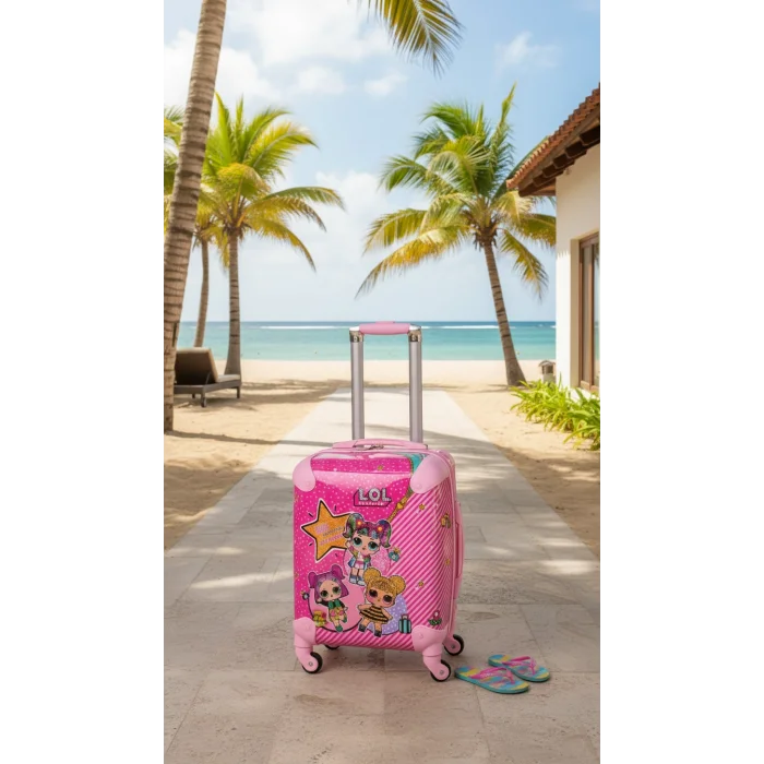 Disney Kız Çocuk Valizi – Pembe Lüks Seyahat Çantası