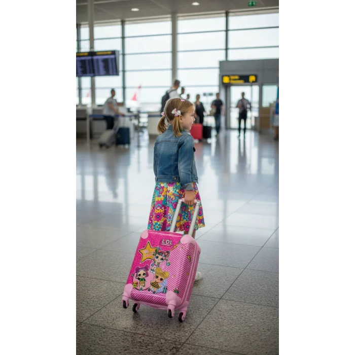 Disney Kız Çocuk Valizi – Pembe Lüks Seyahat Çantası
