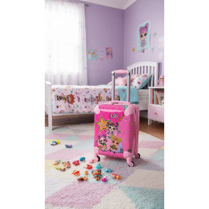 Disney Kız Çocuk Valizi – Pembe Lüks Seyahat Çantası