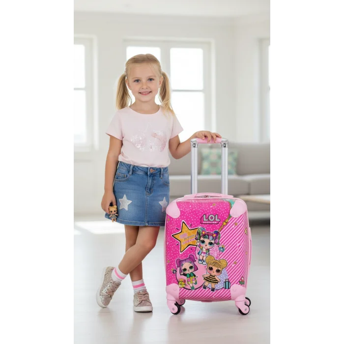 Disney Kız Çocuk Valizi – Pembe Lüks Seyahat Çantası