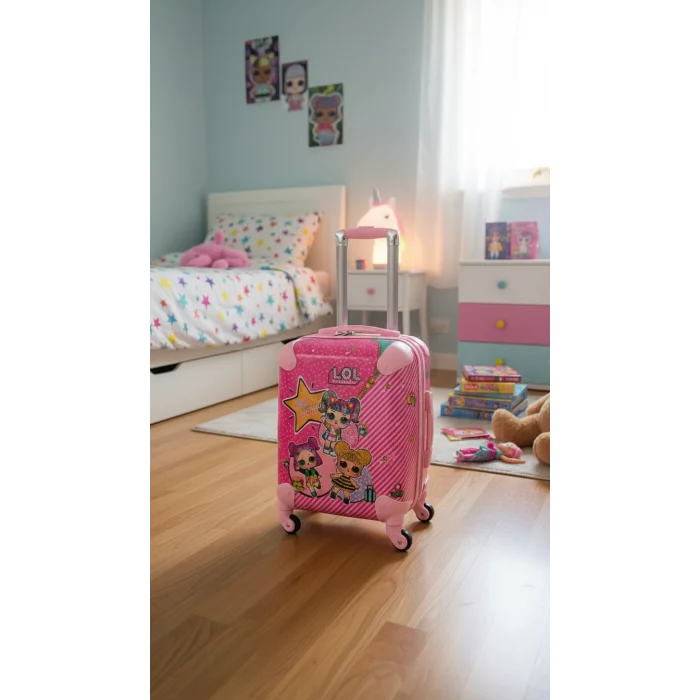 Disney Kız Çocuk Valizi – Pembe Lüks Seyahat Çantası