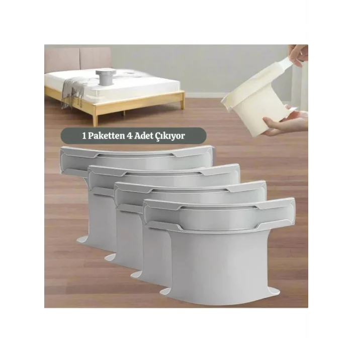 Nishev Çarşafmatik 4 Adet Çarşaf Düzenleyici - Görünmez Kaymaz Nevresim Kilidi Organizeri