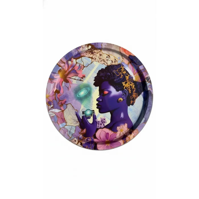 Premium 35cm Metal Yuvarlak Tepsi – Özel Tasarım