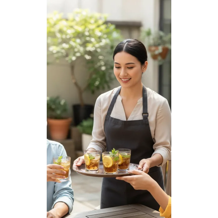 Premium Metal Yuvarlak Tepsi 35 cm – Özel Tasarım