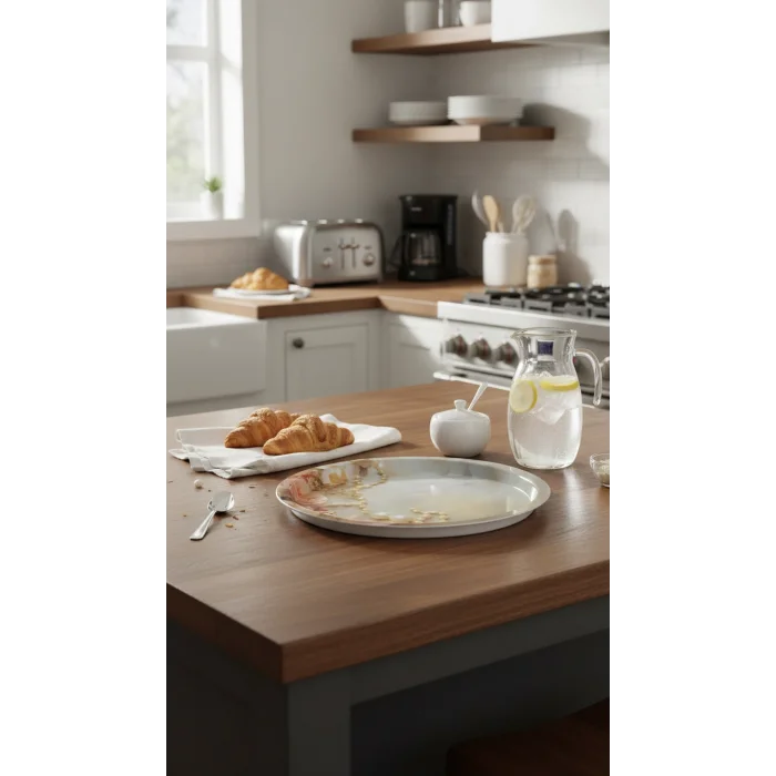 Prestij Metalik Yuvarlak Tepsi – 35 cm Özel Tasarım