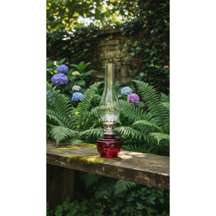 Dekoratif Ve Kullanılabilir Gaz Lambası Kücük Boy 24 Cm