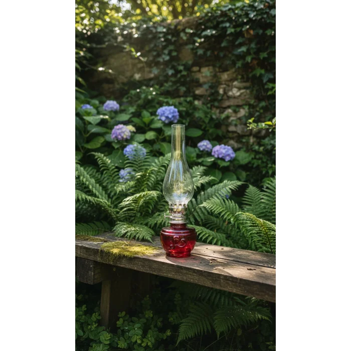 Dekoratif Ve Kullanılabilir Gaz Lambası Kücük Boy 24 Cm