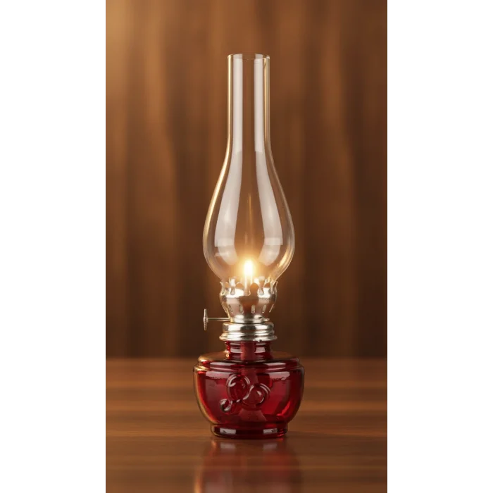 Dekoratif Ve Kullanılabilir Gaz Lambası Kücük Boy 24 Cm