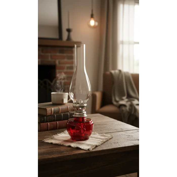 Dekoratif Ve Kullanılabilir Gaz Lambası Kücük Boy 24 Cm