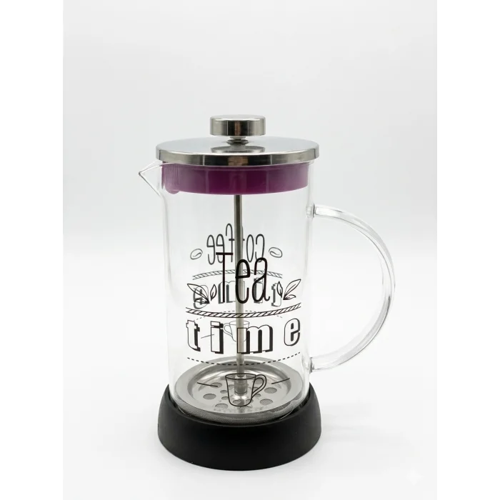 French Press - Filtre Kahve Ve Bitki Çayı Demliği 600 ml Siyah