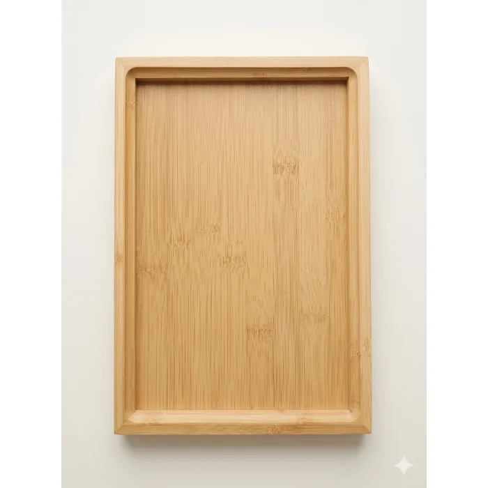 Tasarım bambu kare tepsi