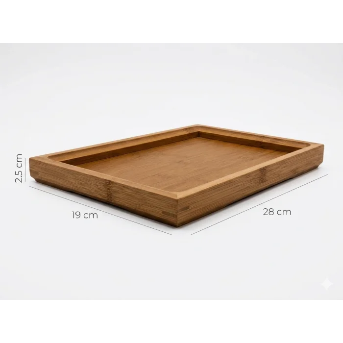 Tasarım bambu kare tepsi