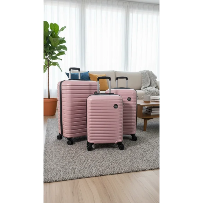 Premium Kırılmaz 4 Tekerlekli ABS Valiz Set – Yerli Üretim Polo