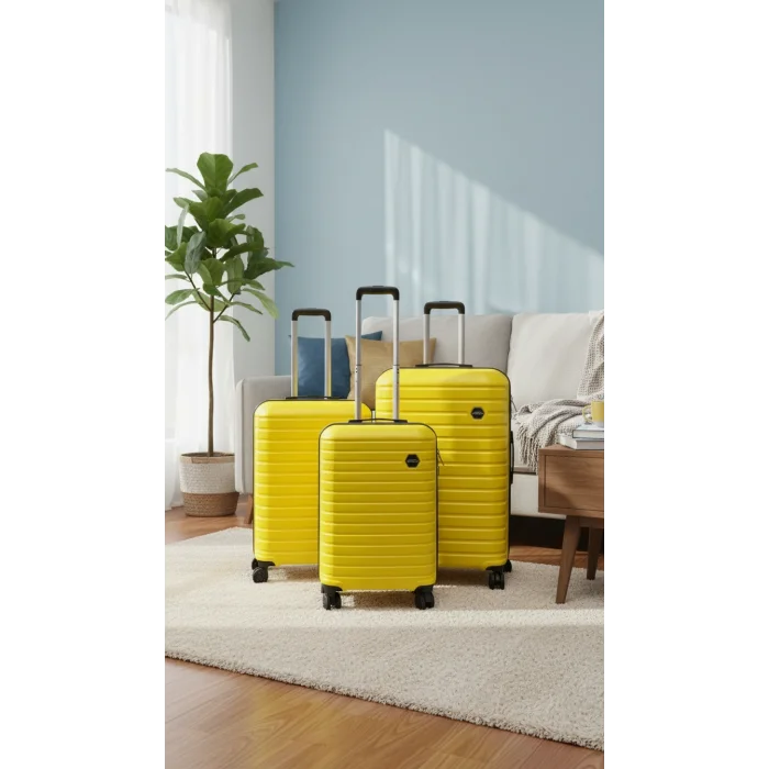 Premium 4 Tekerlekli Kırılmaz Valiz Set – Ultra Dayanıklı ABS Polo