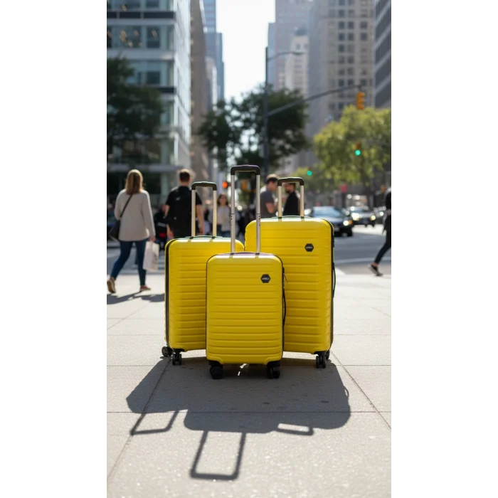 Premium 4 Tekerlekli Kırılmaz Valiz Set – Ultra Dayanıklı ABS Polo